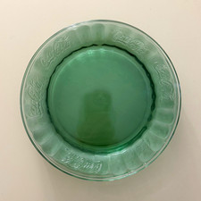 Coca-Cola Set of 4 Green Glass Advertising Dishes Soda Theme picture