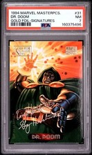 1994 Marvel Masterpieces #31 Dr. Doom : Gold Foil Signatures : PSA 7 picture