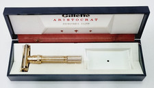Gillette Aristocrat Gold Plated Adjustable Safety Razor L 1 - Rare with box picture