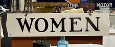 1940's Antique Vintage Porcelain WOMEN Rest Room Sign - Double Sided Gas Station picture