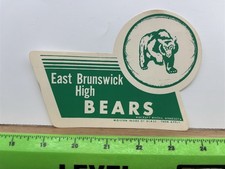1960s East Brunswick High School Water Slide Sticker Decal NJ Vintage picture