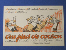 au pied de cochon French Ad Post Card (Approx. 4