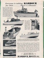Magazine Ad - 1954 - Barbour Boats - New Bern, NC picture