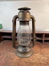 Early Brass DIETZ JUNIOR.  First Generation.   Few Cracks. Tubular Barn Lantern picture