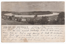 EARLY HORSE SHOE BEND SCENIC VIEW SCOTTSVILLVE, VA W.E. BURGESS POSTCARD picture