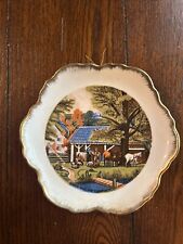 Vintage Collectible 4 Currier & Ives Season Plates - Golden Apricot picture