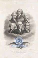 GEORGE WASHINGTON JOHN ADAMS JEFFERSON MADISON MONROE JOHN AD 4X6 POSTCARD PHOTO picture