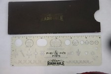 vintage Gilson Radio Rule stencil for circuit diagrams with sleeve picture