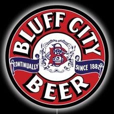 Bluff City Beer of Alton, Illinois LED Hanging Lighted Sign: 23