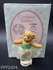 2004 Enesco Cherished Teddies, Avon Teddie Twirls May Figurine #115301 picture
