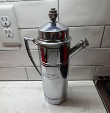 1930s Art Deco Manning Bowman Chrome Cocktail Shaker Pitcher Stopsel Club 1935 picture