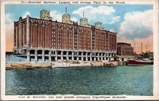 Montréal Harbour Cold Storage Plant World's Largest Vintage Postcard Canada picture
