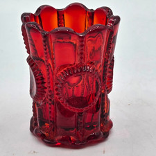 Vintage LG Wright Red  Priscilla Glass Toothpick Holder picture