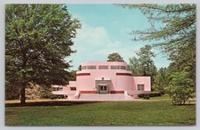 Ocmulgee National Monument Macon GA Visitor Center Pink Art Deco Postcard picture