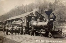 The Old Narrow Gauge Train West River Townshend VT RPPC Photo Postcard COPY picture
