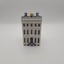 KLM Bols Delft Blue House 83 Ceramic Bottle Empty 2009 Amsterdam Miniature picture