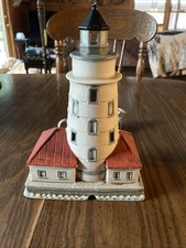 Vintage 1996 Lefton Lamp CHICAGO HARBOR LIGHTHOUSE 1893 Nightlight picture