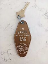 Vintage The Sands Hotel Casino Las Vegas Room Key and Fob Room # 156 Turf Club picture