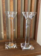 Oleg Cassini Simon Designs Crystal Sophisticated 6 Inch Candlesticks Set 2 New picture