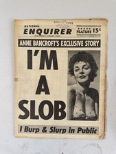 1964 December 20th National Enquirer Newspaper, Anne Bancroft (VRN7) picture