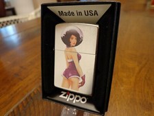 PINUP GIRL SPACE ASTRONAUT ZIPPO LIGHTER MINT IN BOX picture