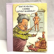 Vintage Off The Wall 1989 Breakup Humor Adult Funny Art Greeting Card picture
