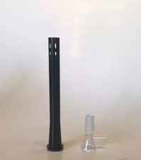 Aluminum Downstem 19mm/14mm Black With Clear 14mm Bowl Unbreakable 7 Sizes picture