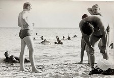 1960s Soviet Shirtless Muscle Men Trunks Beach Sea Beefcake Gay Interest Photo picture