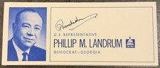 PHILLIP M LANDRUM Signed Brochure US Congressman Georgia Landrum Griffin picture