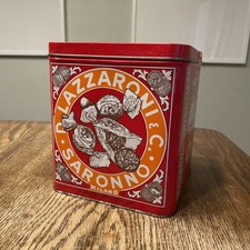 Vintage D. Lazzaroni Amaretti Di Saronno Italian Cookie Tin 1 LB picture