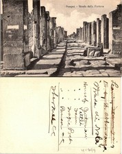 Pompei Italy Fortuna Street Postcard Used (40299) picture