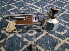 Vintage Mobilite Desk Lamp 1970s MCM Wood Grain Lamp picture