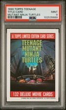 1990 Topps Teenage Mutant Ninja Turtles Title Card PSA 9 Pop 10 picture
