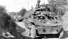 WWII B&W Photo M8 Greyhound Armored Car Normandy D-Day   WW2 / 3008 picture