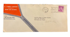 E J Towle Talon Slide Fasteners Zipper SF CA 1960 Letter Head Envelope ZE picture