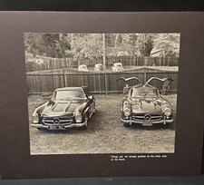 Vintage Road & Track B&W photo with VWs in back with Story UNIQUE  SEE PHOTOS picture