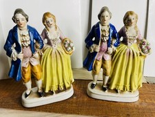 Lot of 2 Colonial Couple Figurine Made in Occupied Japan 1945 - 1952 6