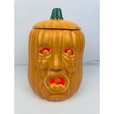 Vintage Haeger Gardenhouse USA Jack O Lantern Pumpkin Light Halloween WORKS RARE picture