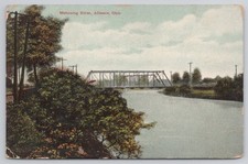 1908 Mahoning River Bridge Alliance Ohio Postcard Litho-Chrome picture