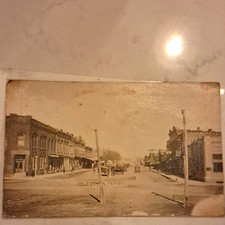1922 Hooper Nebraska Main Street View RPPC Real Photo Postcard A.E. Hanna Photo picture