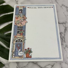 Main Street Press Vintage 90s Letter Pad Blank Note Paper Country Goose Cat picture