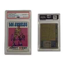 1971 Jerry West Topps #50 “The Logo” Inscription PSA GEM MT 10 Auto Rare picture