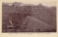 Honesdale PA Delaware Hudson Canal Gravity Railroad Coal Pile Vtg Postcard F11 picture