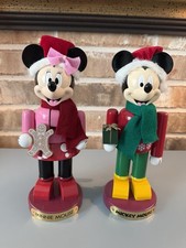 Disney Kurt Adler Mickey Mouse & Minnie Mouse Gift Gingerbread Man Nutcracker picture