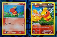 Pokemon TORCHIC Crystal Guardians Reverse-Holo & TORCHIC Ω Primal Clash Rev-Holo picture