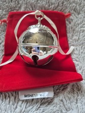 2006 Reed and Barton Silver Plate Holly Bell Christmas Ornament picture