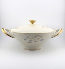 Vintage Edelstein Bavaria Covered Tureen w/Lid Gold Trim Floral Porcelain German picture