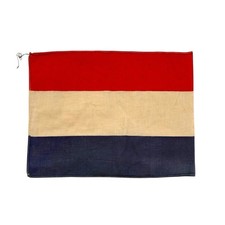 Vintage 1940s Netherlands Flag Cotton 10x13 Holland Dutch WWII Era picture