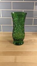 Timeless Elegance: Vintage Hoosier Glass Vase - Emerald Green Crinkle Pattern picture