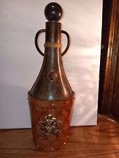 Vintage Leather Wrapped Wine/Liquor Decanter Bottle Made in Italy Beautiful picture
